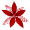 Flor Decorativa Vermelho e branco
